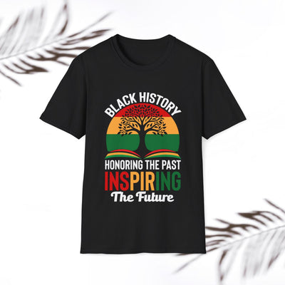 Black History Honoring the Past Inspiring the Future Urban Graphic Tee, Unisex T-Shirt