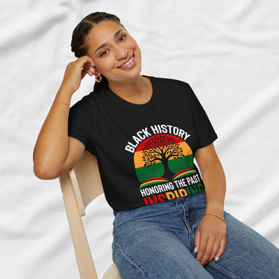 Black History Honoring the Past Inspiring the Future Urban Graphic Tee, Unisex T-Shirt