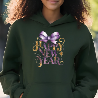 Happy New Year with Ribbon Hoodie