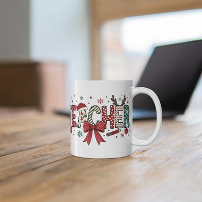 Festive Christmas Teacher Mug - Holiday Cheer Edition