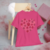 Dog Valentine Paw Print Heart T- Shirt