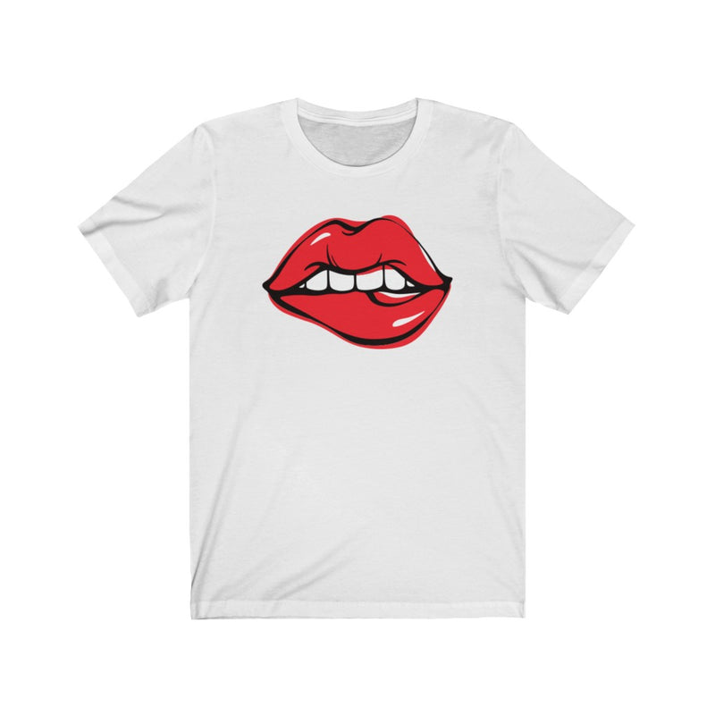 Sexy Lips Biting Graphic Tee - GULLYDESIGN