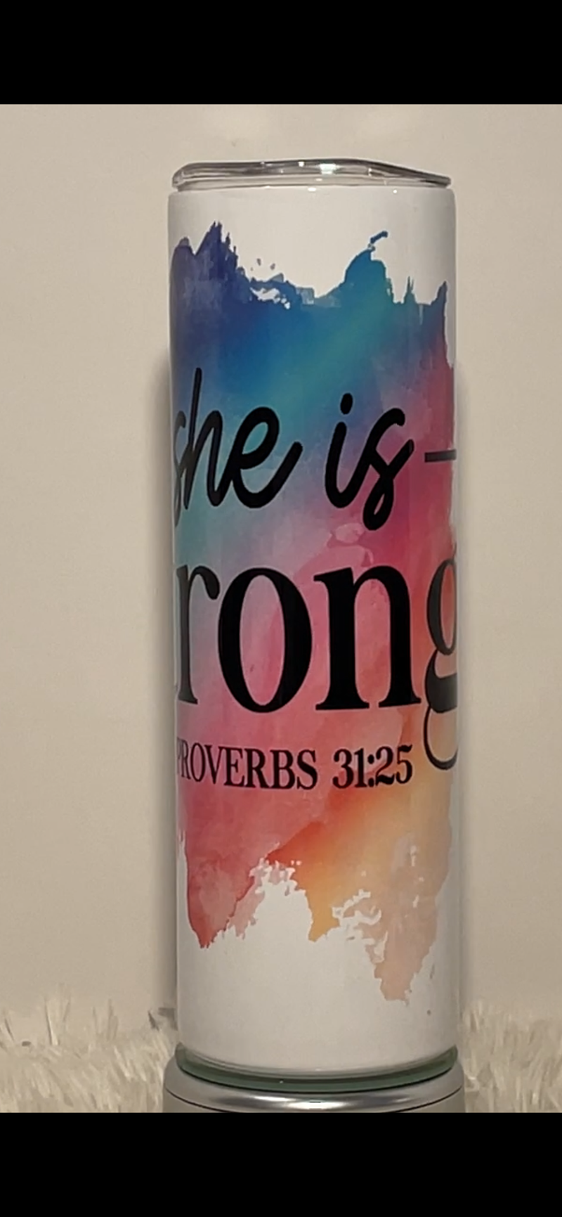 She is Strong proverbs 31:25 Christian Tumblers - GULLYDESIGN