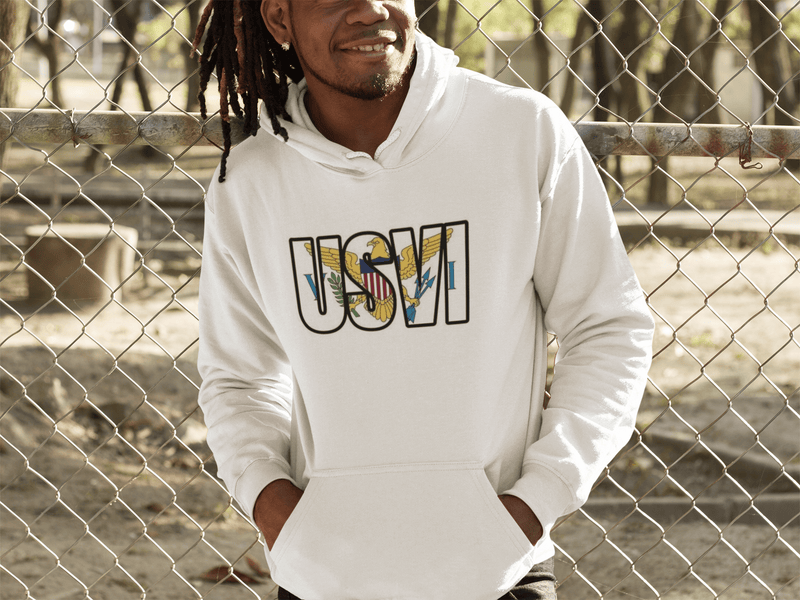 US Virgin Islands Flag Caribbean Leeward Islands Hooded Sweatshirt (Hoodie) - GULLYDESIGN